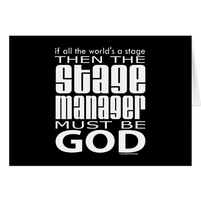 Stage Manager God (Voorkant Horizontaal)