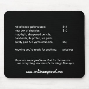 Stage Manager Mousepad (zwart) Muismat