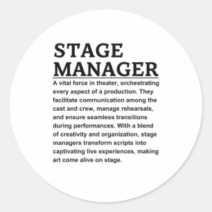 Stage Manager Ronde Sticker