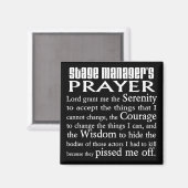 Stage Manager's gebedje Magneet (Voorkant / Achterkant)
