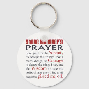 Stage Manager's gebedje Sleutelhanger