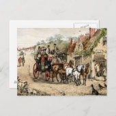 Stagecoach buiten coachingzaal briefkaart (Voorkant / Achterkant)