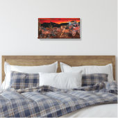 STAGECOACH COWBOYS CANVAS AFDRUK (Insitu (Slaapkamer))