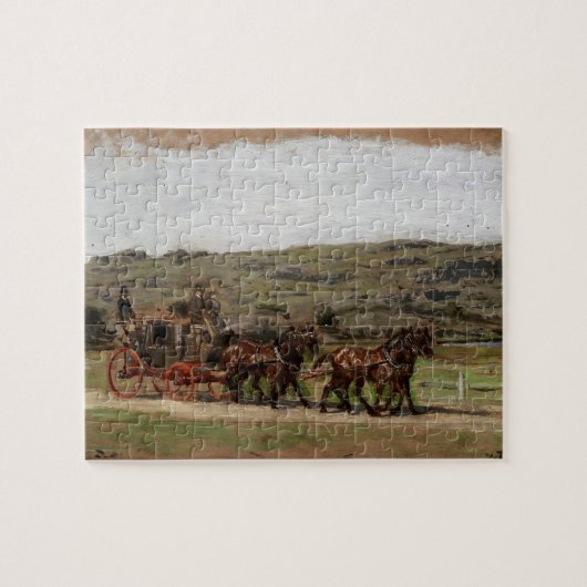 Stagecoach Old West  Legpuzzel (Horizontaal)