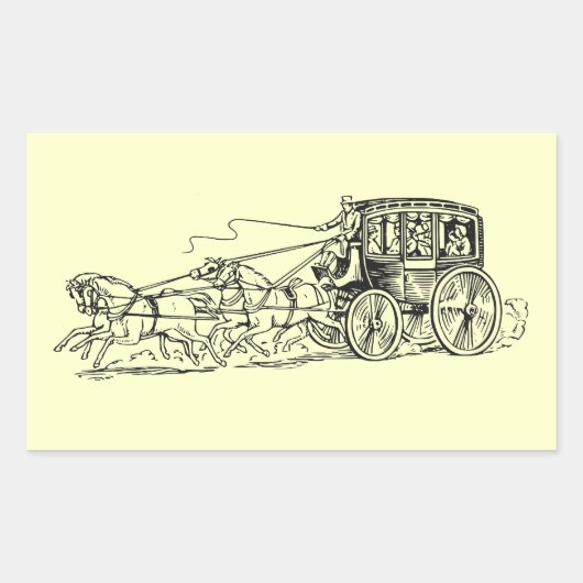 Stagecoach Rechthoekige Sticker (Voorkant)