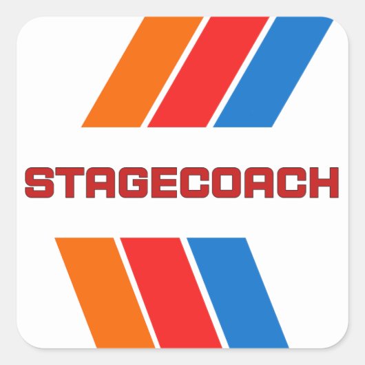 Stagecoach Vierkante Sticker (Voorkant)