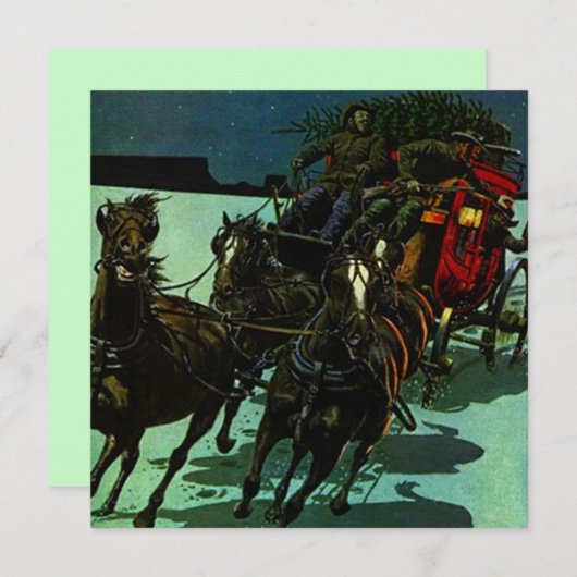 STAGECOACH WESTERN CHRISTMAS TREE INVITATION (Devant / Derrière)