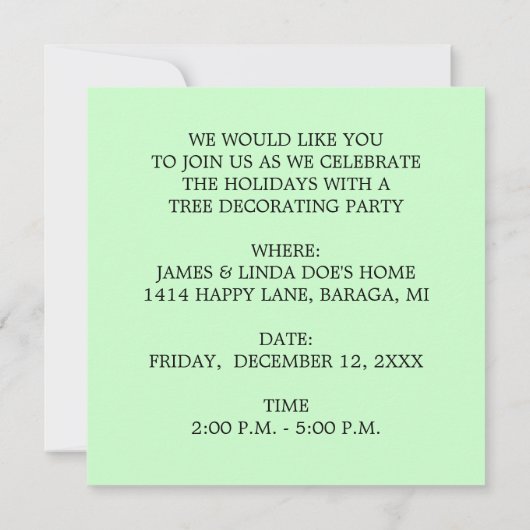STAGECOACH WESTERN CHRISTMAS TREE INVITATION (Dos)