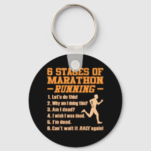 Stages van Marathon met Sarcastische Runner Graphi Sleutelhanger