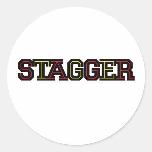 Stagger witte Stickers (Voorkant)