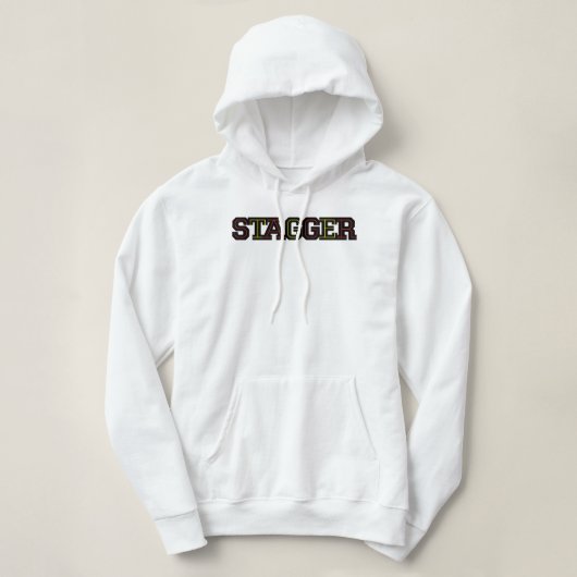 Stagger Women's White Hoodie (Design voorkant)