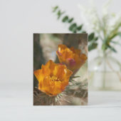 Staghorn Cholla Cactus Blossom Briefkaart (Staand voorkant)