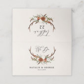 Stagrustige botanische bruiloft terracotta floral (Buitenkant ongevouwen)