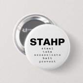 STAHP-knop Ronde Button 5,7 Cm (Voorkant /achterkant)