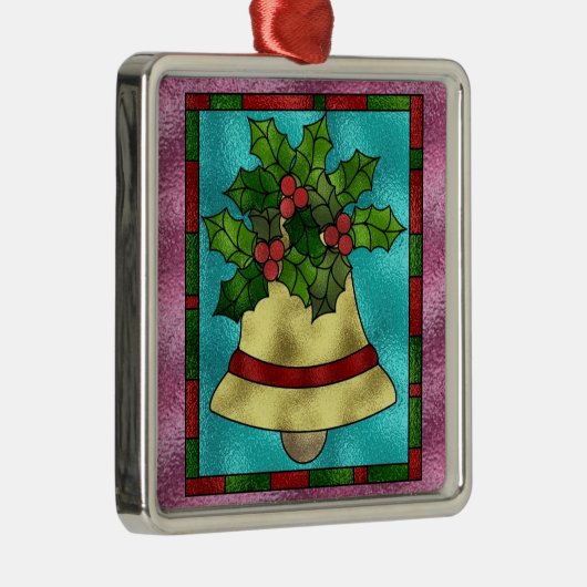 Stain Glass Bells design kerstboomstructuur Orname Metalen Ornament (Rechts)