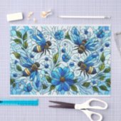 Stain Glass Charming Bijen Blauw Tissuepapier (Craft)