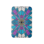 Stain Glass Ray Blue en Paars Badmat (Voorkant Verticaal)