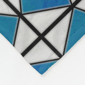 Stain Glass Ray Blue en Paars Fleece Deken (Hoek)