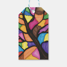 Stain glass tree art  cadeaulabel