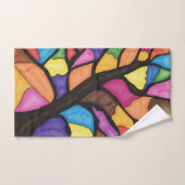 Stain glass tree art  handdoek (Handdoek)