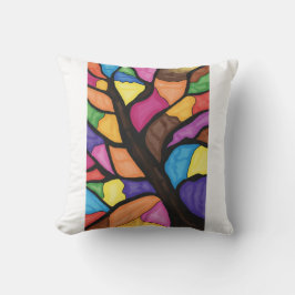 Stain glass tree art kussen