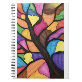 Stain glass tree art notitieboek