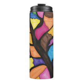 Stain glass tree art  thermosbeker