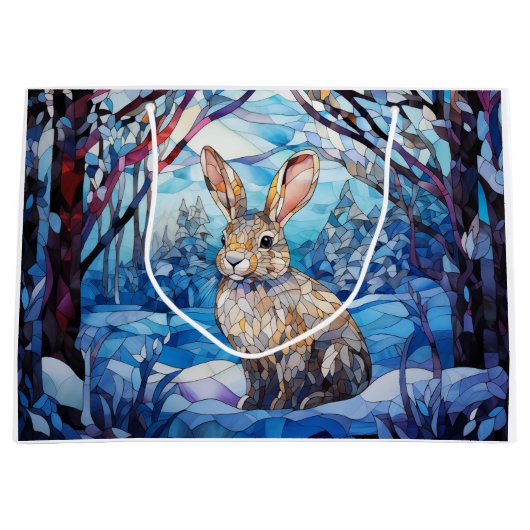 Stained Glass Bunny Groot Cadeauzakje (Voorkant)