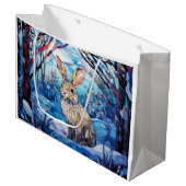 Stained Glass Bunny Groot Cadeauzakje (Voorkant Gekanteld)