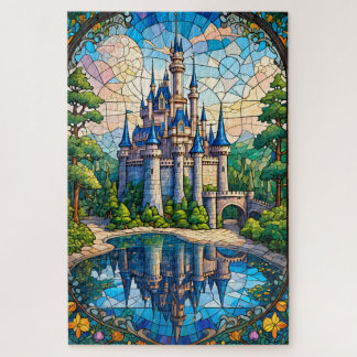 Stained Glass Castle Jigsaw Puzzle Legpuzzel