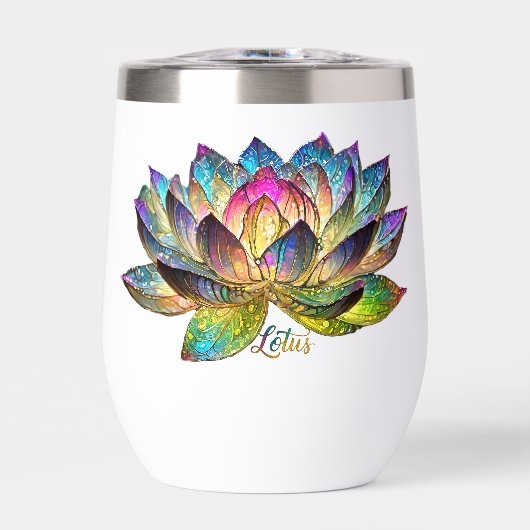 Stained Glass Colorful Lotus Flower (Voorkant)