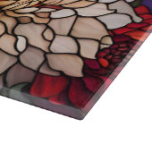 Stained Glass Dahlia Art Snijplank (Hoek)