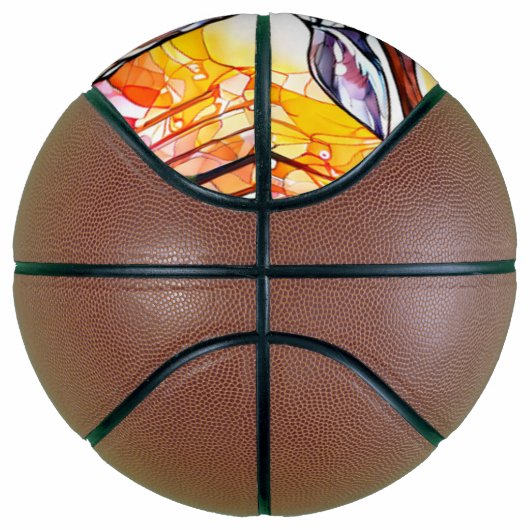Stained Glass Deer Basketbal (Rechts)