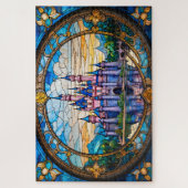 Stained Glass Dream Castle jigsaw puzzle (Vertical)