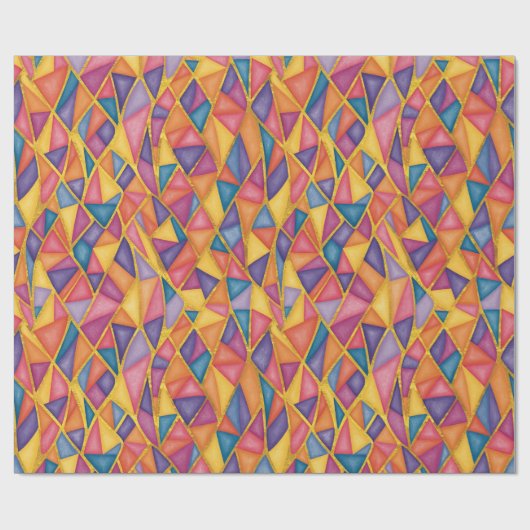 Stained Glass Effect Rainbow Wrapping Paper Cadeaupapier (Vlak)