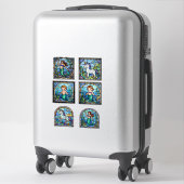 Stained Glass Fantasy Sticker Set – Mermaids & Uni (Sur valise)