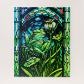 Stained Glass Frog Jigsaw Puzzle (Vertical)