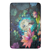 Stained Glass Little Fairy With Dragonfly Badmat (Voorkant Verticaal)