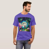 Stained Glass Little Fairy With Dragonfly T-shirt (Voorkant volledig)