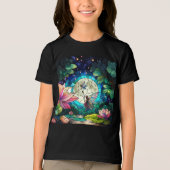 Stained Glass Little Fairy With Dragonfly Tri-Blend Shirt (Voorkant)