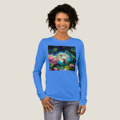 Stained Glass Little Fairy With Dragonfly Tri-Blend Shirt (Voorkant)