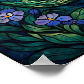 Stained Glass Mermaid Wall Art Poster (Coin)