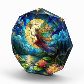 Stained Glass Moonlight Flight Fairy  Fotoblokken (Rechts)