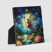 Stained Glass Moonlight Flight Fairy  Fotoplaat (Voorkant)