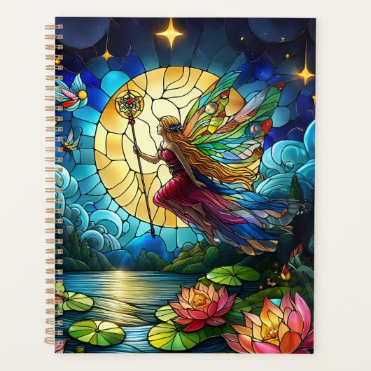 Stained Glass Moonlight Flight Fairy Planner (Voorkant)