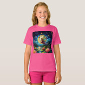 Stained Glass Moonlight Flight Fairy  T-shirt (Voorkant volledig)