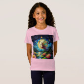 Stained Glass Moonlight Flight Fairy  T-shirt (Voorkant volledig)