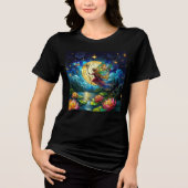 Stained Glass Moonlight Flight Fairy  Tri-Blend Shirt (Voorkant)