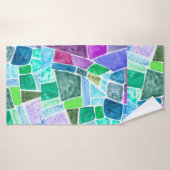 Stained Glass Mosaic Tile Art Bath Towel (Serviette de bain)