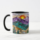 Stained Glass Mountain Sunrise Mug Mok (Links)